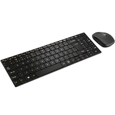 Teclado E Mouse Sem Fio Multi Multim Dia Slim Ghz Kabum