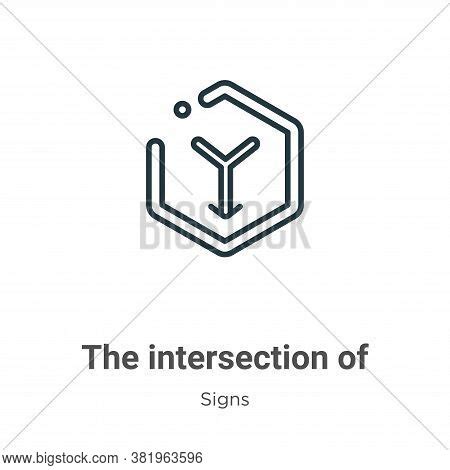 Intersection Symbol Vector & Photo (Free Trial) | Bigstock