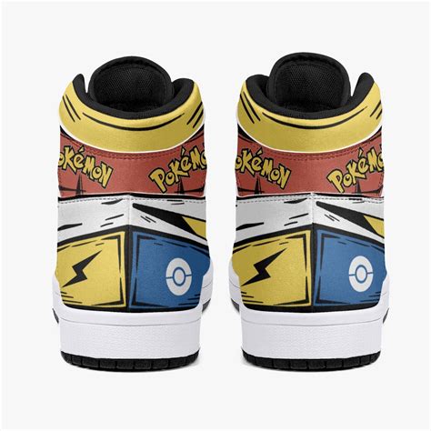 Ash Ketchum and Pikachu Mid 1 Basketball Shoes - AnimeBape