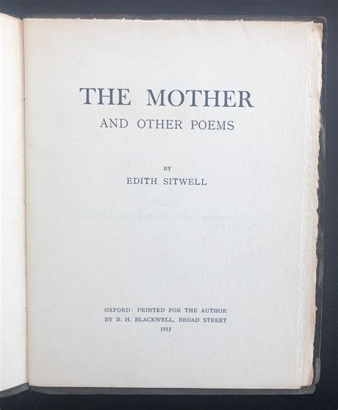 The Mother And Other Poems By Sitwell Edith Very Good Soft Cover