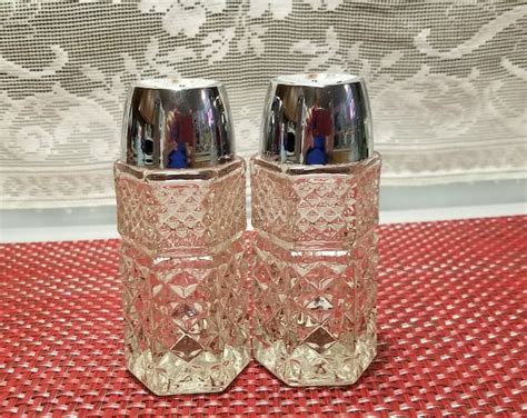 Vintage Glass Salt And Pepper Shakers Wexford Salt Pepper Shakers