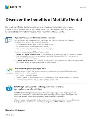 Fillable Online Metlife Announces New Dental Wellness Fax Email