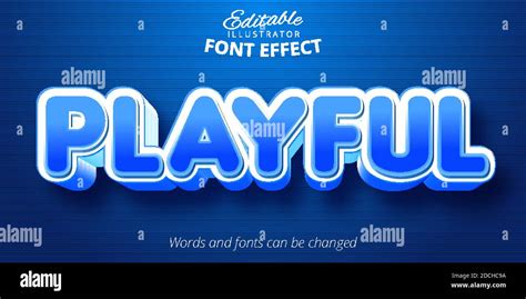 Playful Cartoon Style 3d Editable Text Effect Stock Vector Image And Art