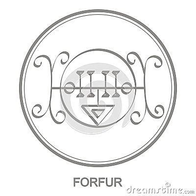 Vector Icon With Symbol Of Demon Forfur Cartoondealer