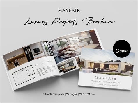 Mayfair Luxury Real Estate Brochure Canva Template Neutral - Etsy
