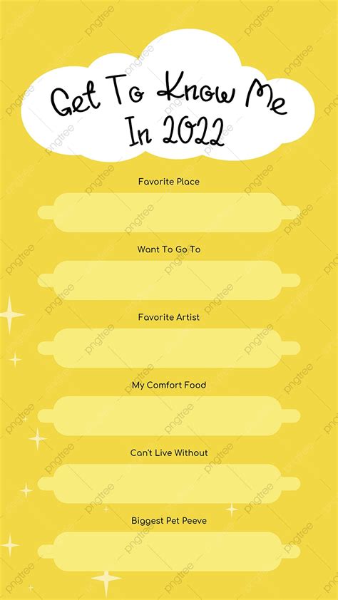 Know Me Cartoon Yellow Star Instagram Story Template Download On Pngtree