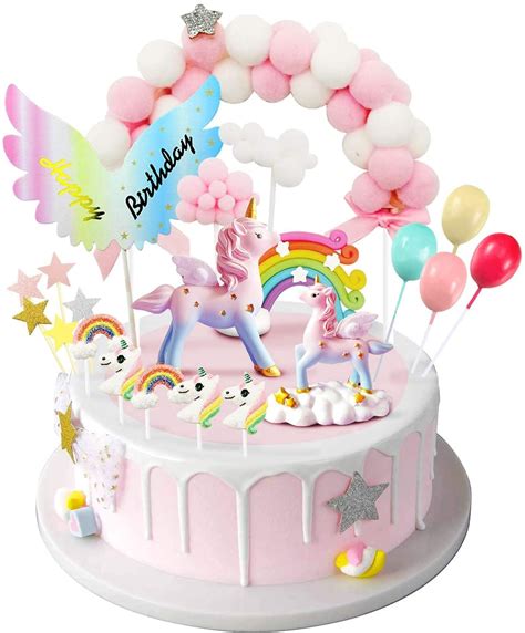 iZoeL Décoration Gâteau Licorne Déco Gâteau Anniversaire Fille with