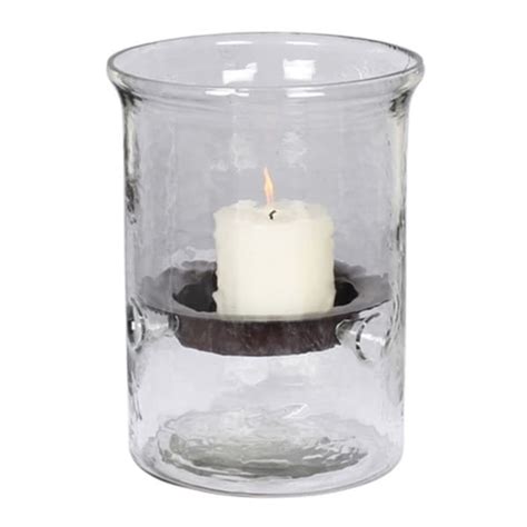 Small Hammered Glass Hurricane Candle Holder Free Shipping Today