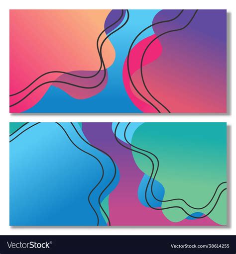 set abstract liquid shape fluid design royalty  vector