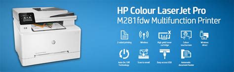 HP Colour LaserJet Pro MFP M281fdw Wireless Multifunction Printer with ...