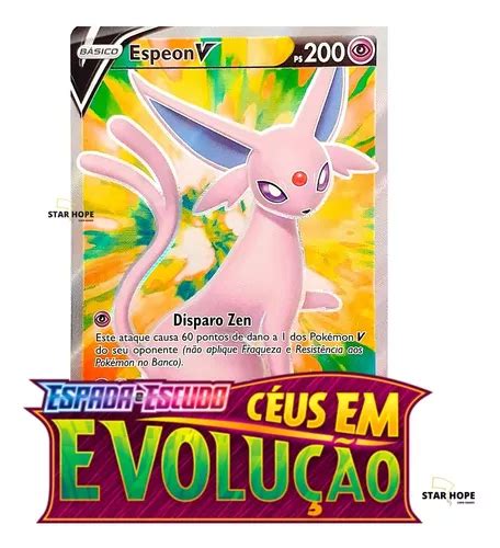 Carta Pokémon Espeon V Full Arte Céus Em Evolução Original Frete grátis