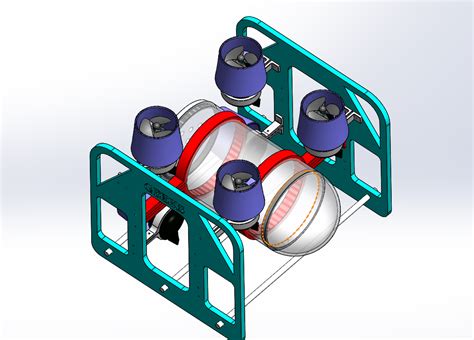 Rov水下遥控潜水机器人模型三维solidworks 2016模型图纸下载 懒石网