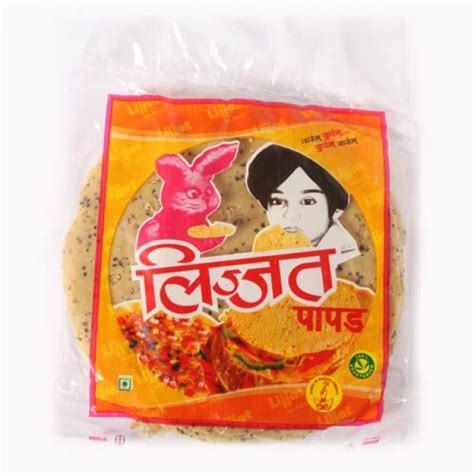 lijjat urid black pepper papad  spices flavours