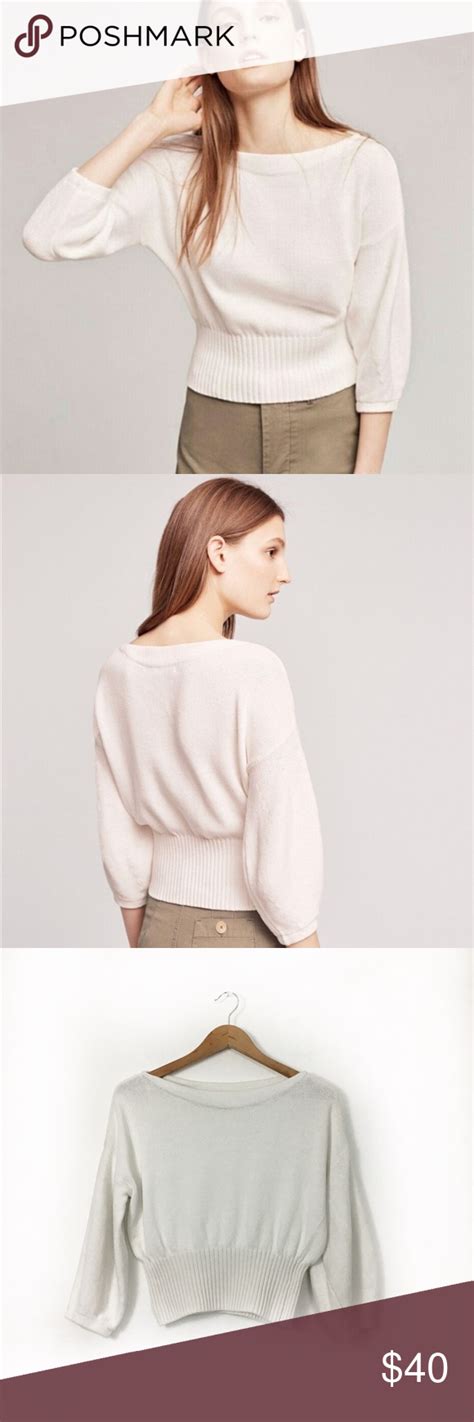 Anthropologie Cropped Balloon Sleeve Sweater S Sweater Sleeves