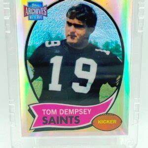 Vintage Topps Archives Reserve Nfl Tom Dempsey Rookie Card