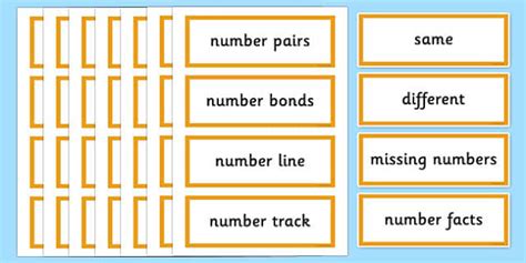 Year 2 Maths Vocabulary Word Cards General Teacher Made