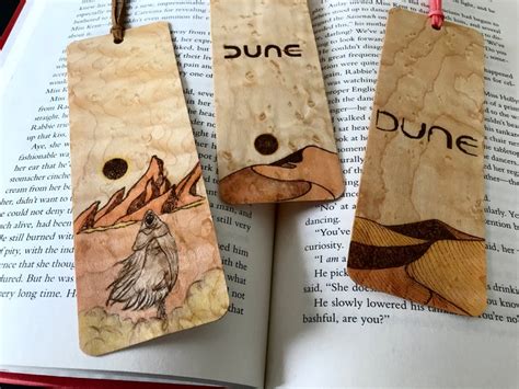 Dune Bookmarks Handmade Wood Bookmark Dune Books Dune Etsy