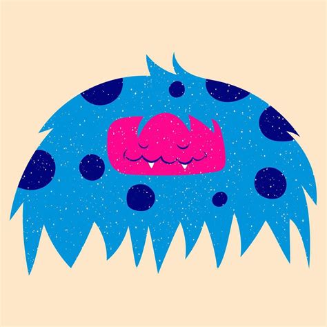 monster hair vector art icons  graphics