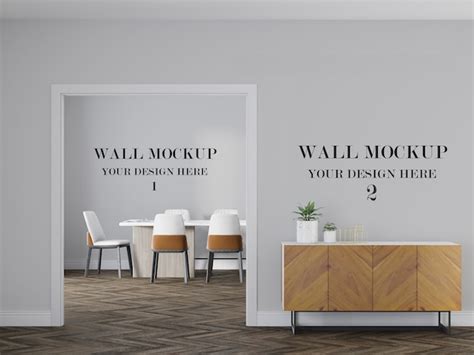 Premium Psd Two Walls Mockup For Your Interior Design