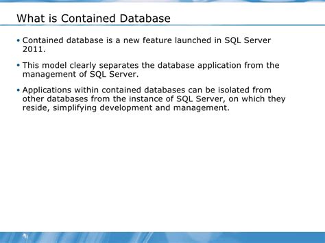 Sql Server Contained Database