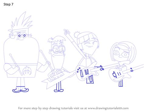 Learn How To Draw Grojband Band From Grojband Grojband Step By Step