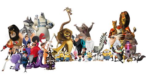 The Despicable Me And Madagascar Characters By Darkmoonanimation On