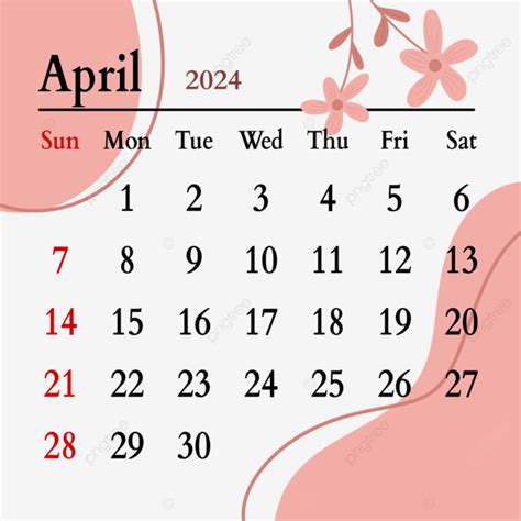 Calendario 2024 Simple Rosa PNG Calendario 2024 Rosado 55 OFF