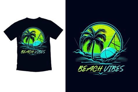 Premium Vector Summer Beach Vibes T Shirt Design Vector Illustration