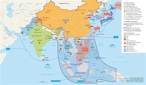 Carte Géopolitique de l Asie du Sud et de l Est lhistoire fr