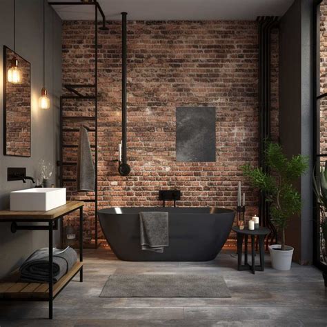 Exposed Brick Bathroom Ideas For A Modern Rustic Feel K