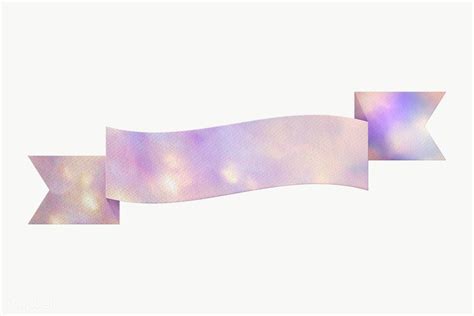 Purple Bokeh Lights Ribbon Banner Design Element Free Image By