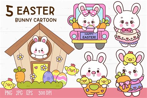 Easter Bunny Rabbithappy Easter Kawaii Graphic By Vividdiy8 · Creative