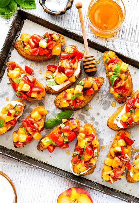 Peach Tomato Bruschetta Two Peas Their Pod