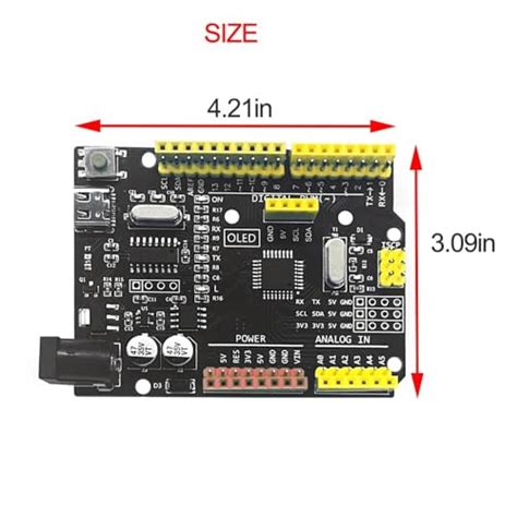 Atmega328p Ch340 Development Board Improved Type C Interface With 0 96