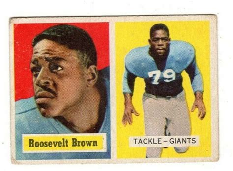 Topps Roosevelt Brown New York Giants Very Good Excellent