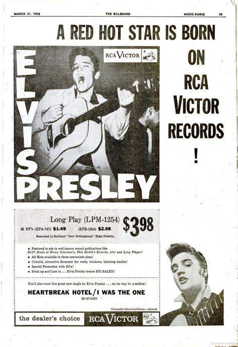 956 3 31 Elvis In Billboard Magazine Elvis Presley Billboard