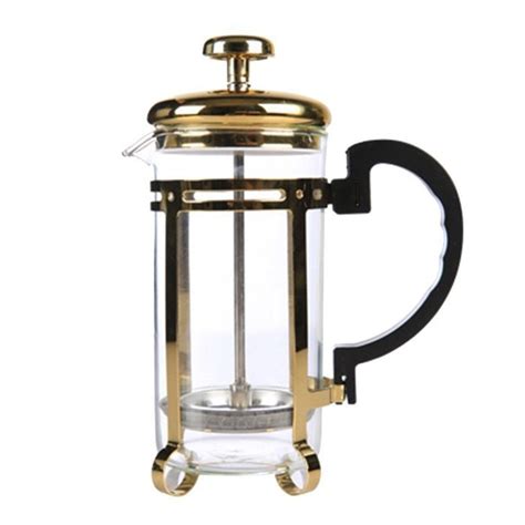 Oak Pine 350 Ml 12 Oz Portable Glass French Press Coffee Maker With Sleek Stainless Plunger