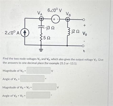 Solved Find The Two Node Voltages Va And Vb Which Also Chegg