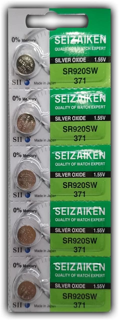 Born Engineer S SEIZAIKEN SR920 SW 371 1 55V Silver Oxide Battery