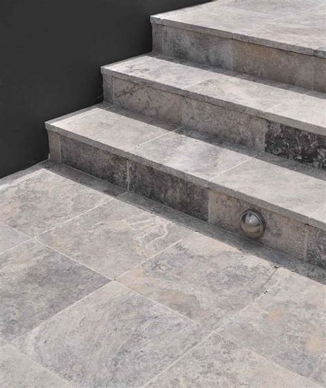 Silver Travertine French Pattern Tiles And Pavers Free Samples