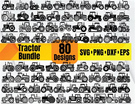 High Quality Tractor Svg Bundle Farm Tractor Svg Tractor Dxf Tractor