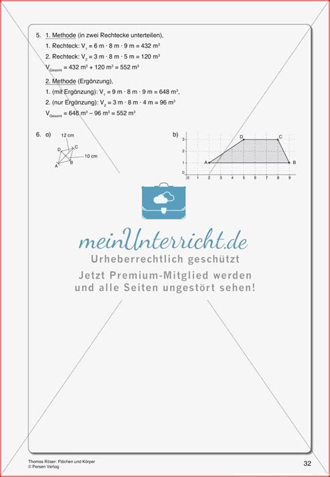 Fl Chen Und K Rper Meinunterricht Kostenlose Arbeitsbl Tter Und