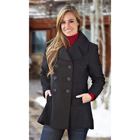 Women S Nine West Swing Coat Black Insulated Jackets