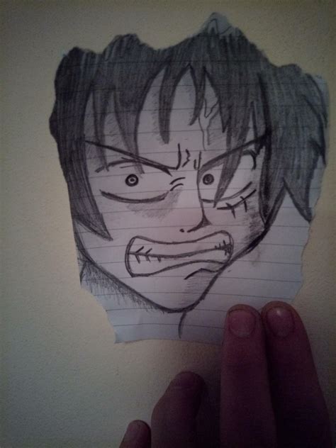 Luffy sketch that I done a while ago. : r/OnePiece