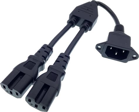 Amazon We Top Iec Y Splitter Cable C To Way C Kettle Lead