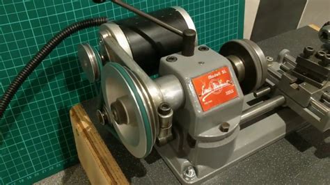 Unimat Sl Lathe Powered By V Scooter Motor Youtube