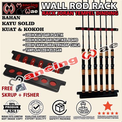 Jual Rack Joran Dinding Full Set Rak Pancing Dinding Shopee Indonesia