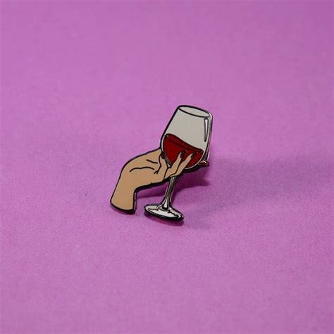 Fine Wine Enamel Lapel Pin Wine Red Wine Etsy Enamel Lapel Pin