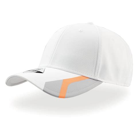 Cappello Bianco Unisex A 6 Pannelli E Visiera Pre Curvata Da