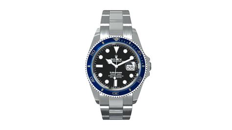 Rolex Submariner Date White Gold Black Dial D Turbosquid